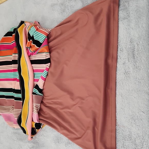 NWOT Adrianna Papell candy striped blouse dress - Picture 12 of 15